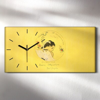Wandkunst Leinwand Bild Uhr Geräuschlos Kunstdruck 60x30 Leda
