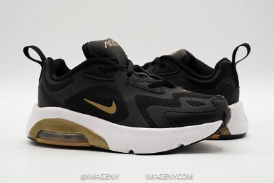 air max 200 gold and black