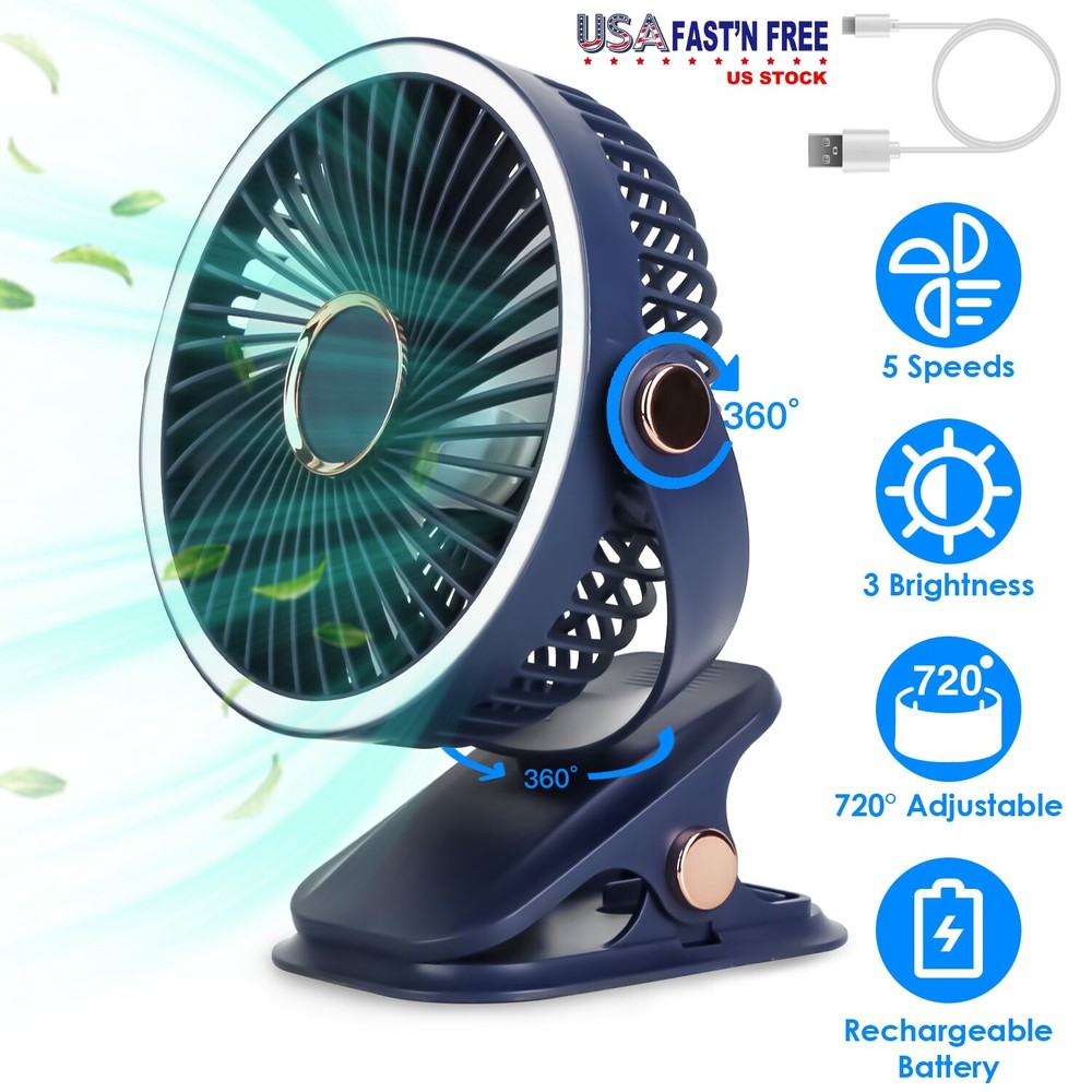 Clip On Fan Clip Fan Desk Wall Mounted Fan Summer Fan For Car Camping Office Fan