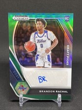 2021 Panini Prizm #DP-BRA Brandon Rachal Rookie Autograph Grren Prizm Tulsa SP