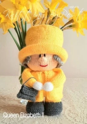 New Knitting Pattern Queen Elizabeth II Knitting By Post A5 Leaflet Royal