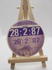 Private Bedford Stamped 1987 Old Original Road Car HGV Cars Tax Disc Discs Rare 