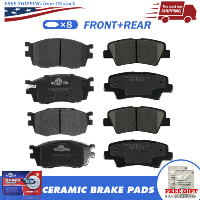 Front Rear Ceramic Brake Pads for 2011 Hyundai Accent 1.6L