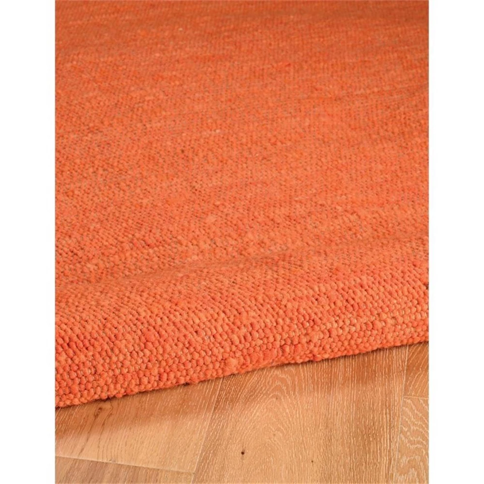 Riverbay Furniture 1'10" x 2'10" Hand Woven Wool Accent Rug in Coral - Image 3 of 3