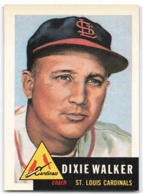 1991 Topps Archives 1953 #190 Dixie Walker Bio white text St Louis Cardinals 3BA