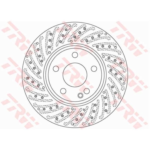 TRW 2X Bremsscheibe Vorne 295 Gelocht/Innenbel. FüR Mercedes-Benz DF6262S-image