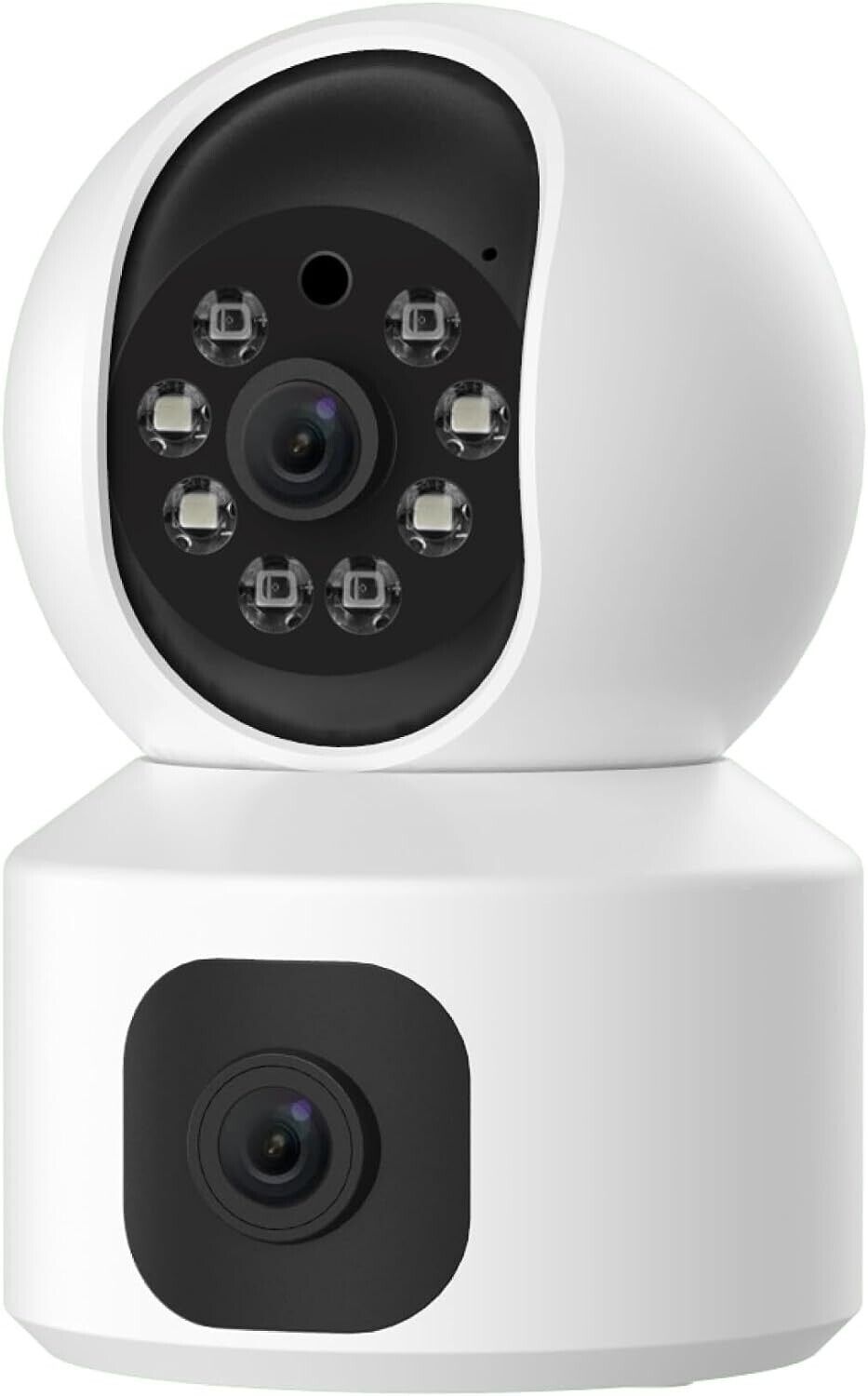 YI Dual-Lens Indoor Camera, Home Security Camera System w/ Fixed Lens and Dome