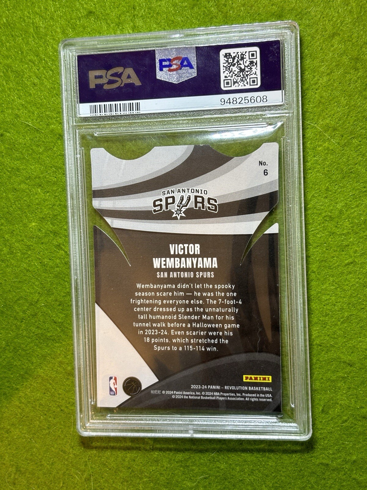 Victor Wembanyama DIE CUT PRIZM ROOKIE CARD PSA 9 SP  2023 Revolution LIFTOFF RC view 24