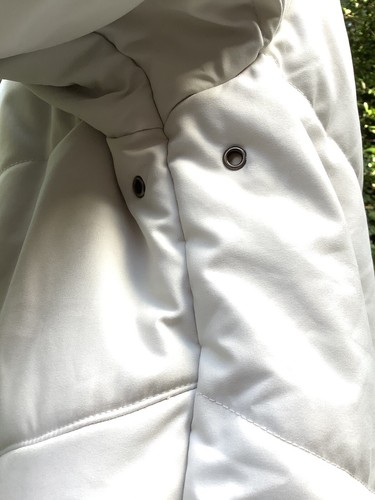 rare BILLABONG White Cream Windbreaker Puffer Jacket WInter women L / men M - Picture 10 of 12
