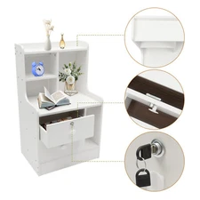 Bedside Table 2 Drawers Bedroom Bedside Cabinet Furniture Nightstand Side Table