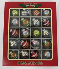 Christopher Radko Shiny Brite 20 Christmas Ornaments Brand New Mini Balls 1.25  