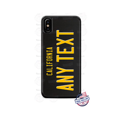 California Black Vintage License Plate Phone Case For iPhone 12 Samsung Google 