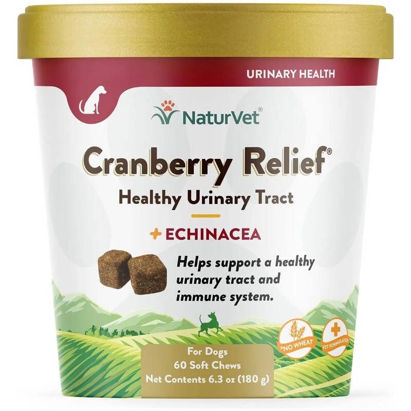 New NaturVet Cranberry Relief Plus Echinacea for Healthy Uri