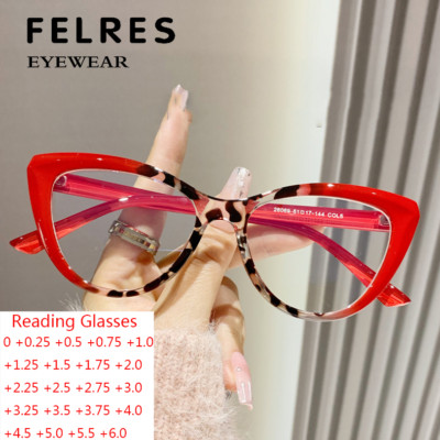 Cat Eye Blue Light Blocking Reading Glasses For Women Full Frame Classic Glasses