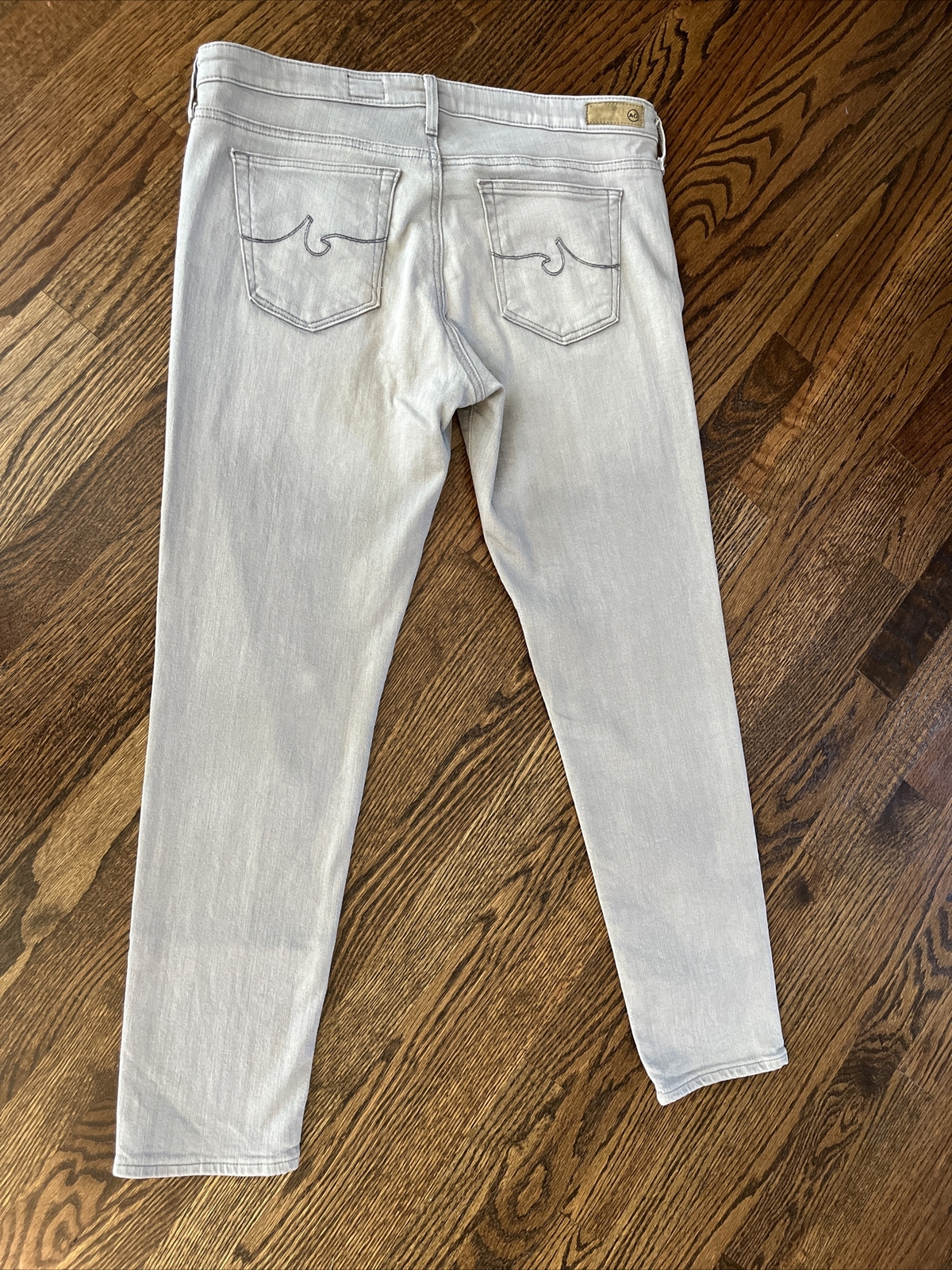 AG Adriano Goldschmied Jeans Womens 33 Gray The Stevie Ankle Slim Straight Leg - View 10