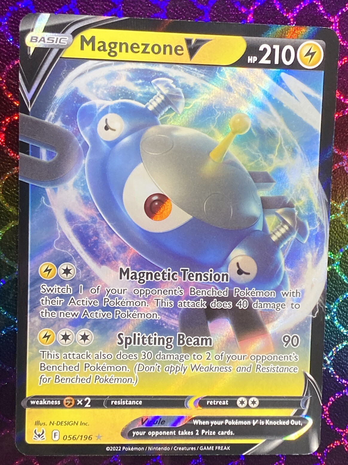 MAGNEZONE V 056/196 Ultra Rare Lost Origin Pokemon Card Near Mint NM