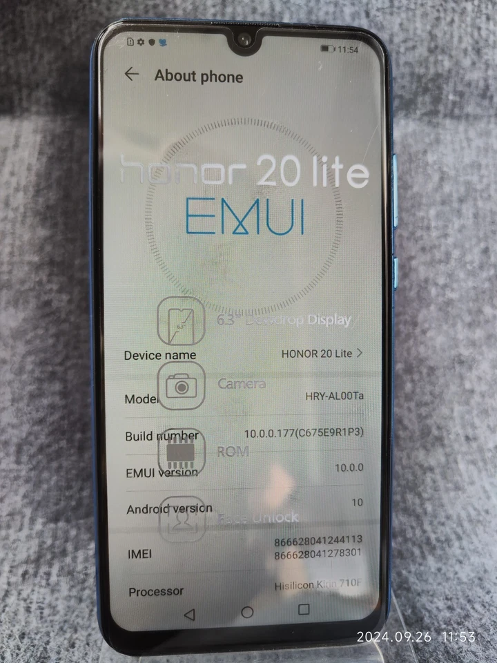 Huawei  Honor 20 lite HRY-AL00Ta Unlocked google play(Global)Android sealed - Immagine 4 di 4