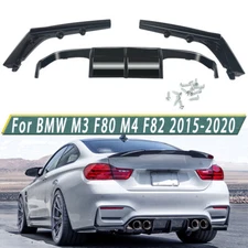 Fits 2015-2020 BMW F80 M3 F82 F83 M4 Rear Bumper Diffuser Lip Gloss Black