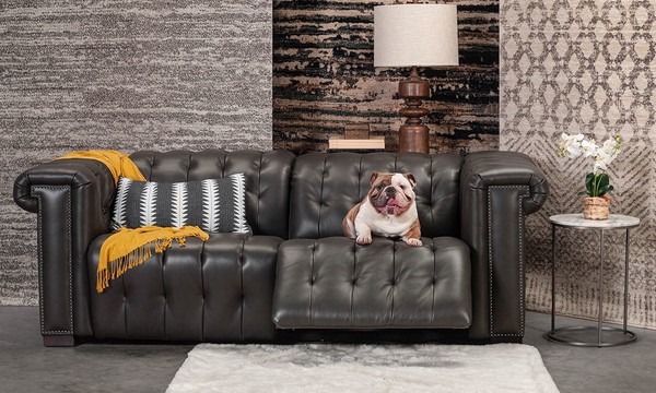 Design Chesterfield Dreisitzer 3Sitzer Leder Couch Polster Sofas Sofa Sitz Relax-image