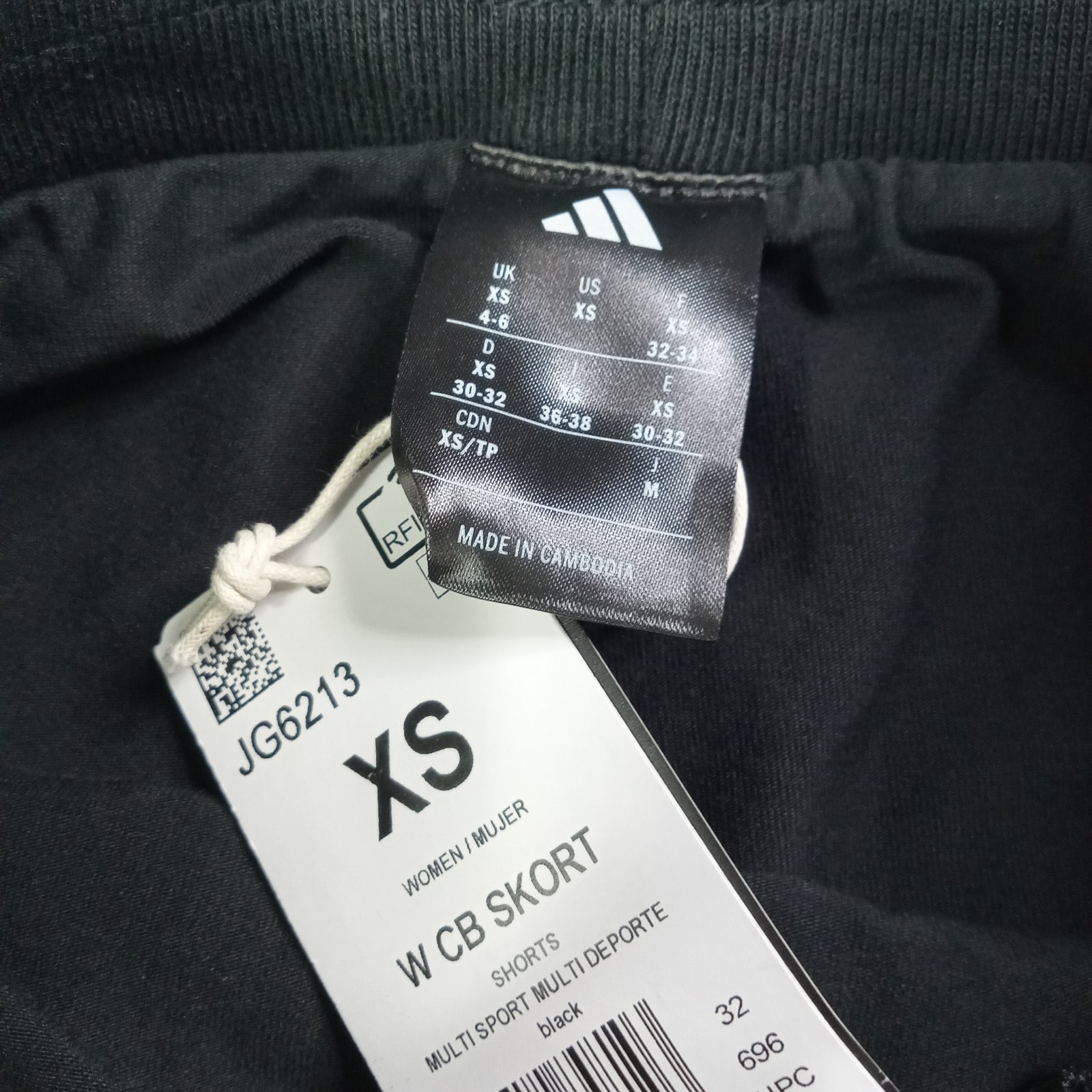 adidas Essentials Color-Pop Cotton Skort Black Women’s Size XS Court ...