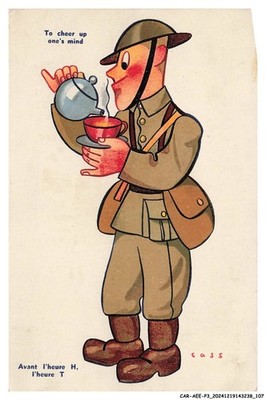 CAR-AEEP3-0193-MILITAIRE - To Cheer Up JEMANDES Mind - Vor L'Stunde H - ZEIT T