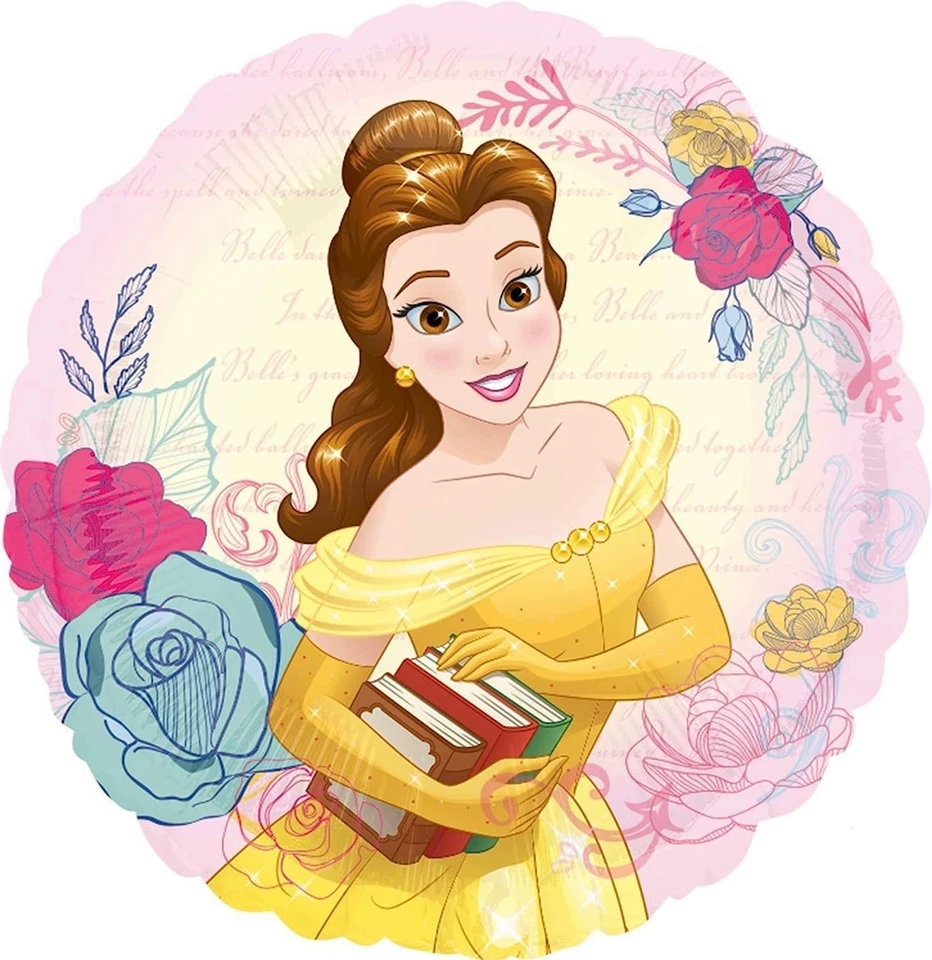 La Bella y la Bestia Suministros de Fiesta Princesa Bella Globo Ramo Decoraciones Foto 4 de 4