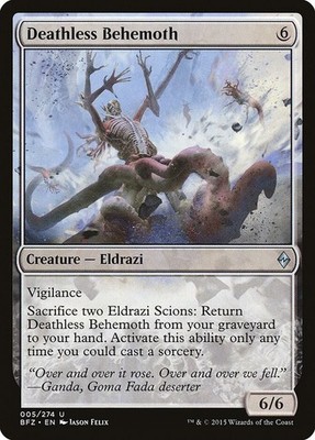 TCG - Played  Deathless Behemoth 5 U BFZ Battle for Zendikar