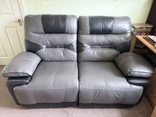 Two Seater Leather Reclining Sofa