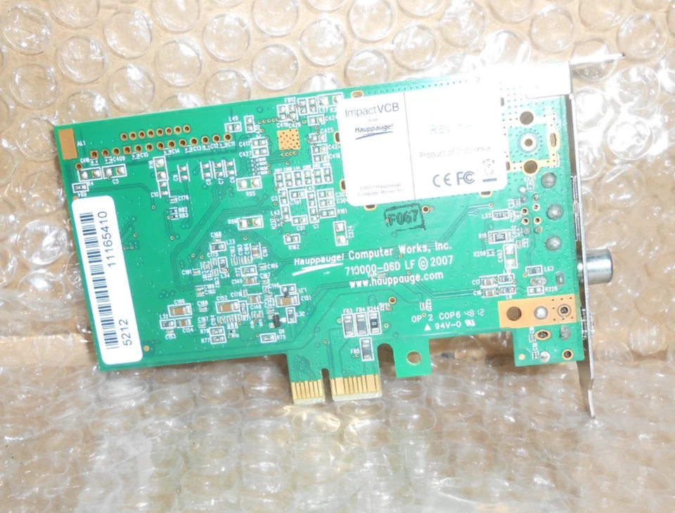 Placa de circuito de captura de video Hauppauge ImpactVCB S 71100 LF Rev H4 Foto 2 de 4