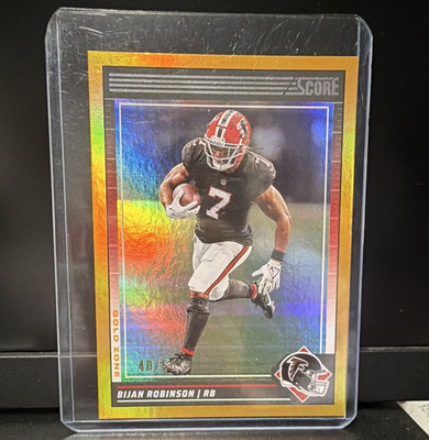 Panini 2024 Score Bijan Robinson Falcons Gold Zone Parallel 40/50