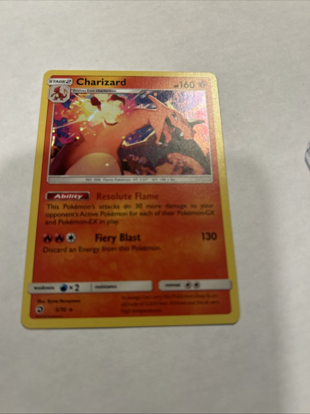 2018 Pokemon Charizard 3/70 Dragon Majesty Holo NM