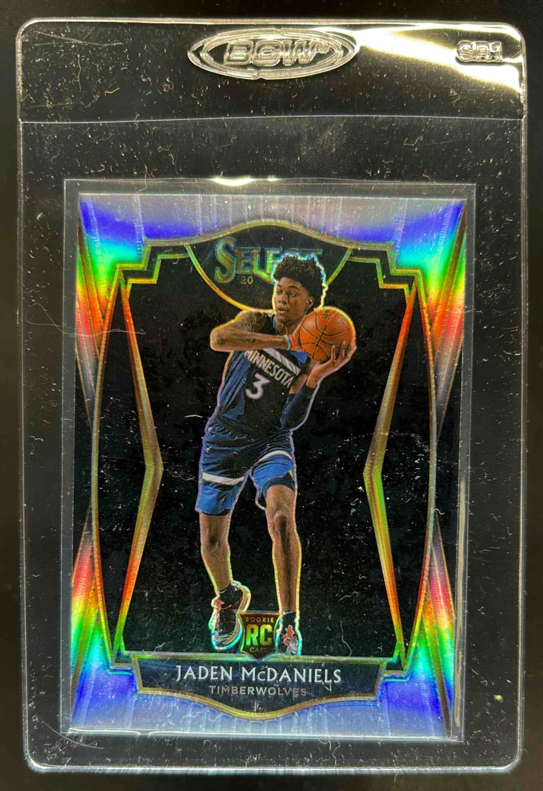 2020-21 Select Jaden McDaniels RC Silver Prizm Premier Level #197 Timberwolves