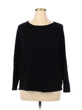 Apt. 9 Women Black Pullover Sweater 9