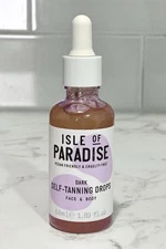 Isle of Paradise DARK Face & Body Self Tanning Drops - 1.69 oz, 50 ml nwob