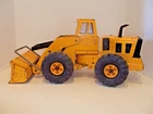 Vintage Mighty Tonka Orange Front End Loader Tractor Pressed Steel
