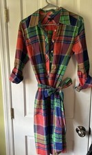 Talbots Size 10 Summer Belt Shirt dress 