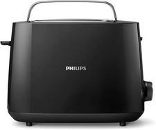 Philips Toaster – 2 Toastschlitze, 8 Stufen, Brötchenaufsatz, Auftaufunktion