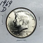 1969-D Kennedy Half Dollar 40% Silver 50 Cent .ACTUAL COIN SHOWN IN PHOTOS.
