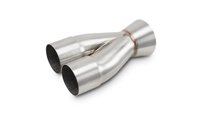 Vibrant 2-1 SS Merge Collectors (2-1/2in Inlet Slipover ID 3-1/2in Outlet OD) -