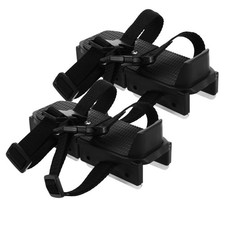 Kids Adjustable Ice Skates Black Plastic Stable Design for Beginners