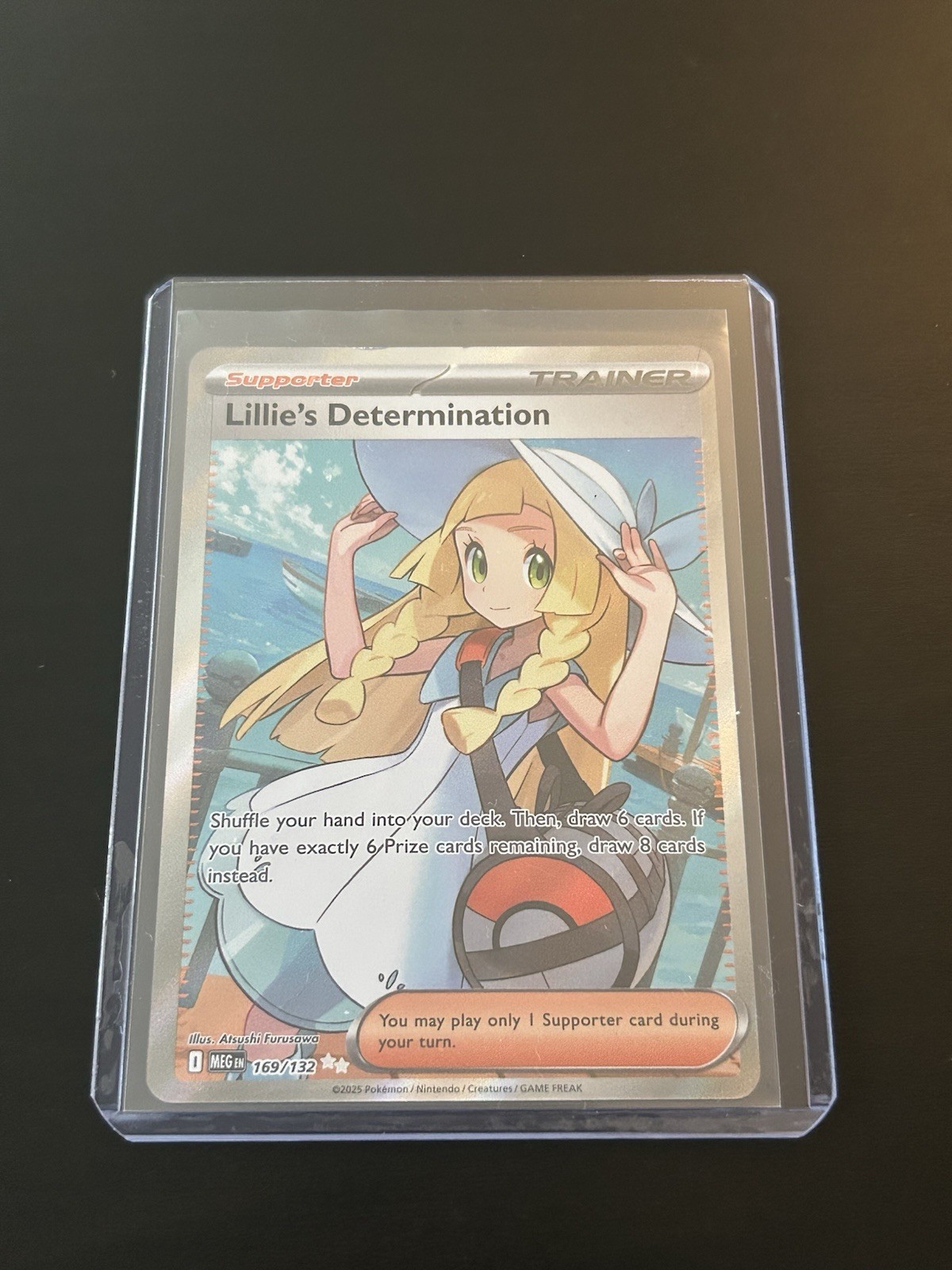 Lillie's Determination Full Art 169/132 Pokémon TCG Mega Evolution Near Mint