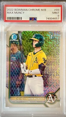 2022 Bowman - Chrome 1st Max Muncy #89 Mega Box Mojo (RC) PSA 9 Mint Condition
