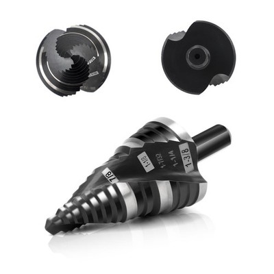 COMOWARE Step Drill Bit, 12 Sizes from 1/4 to 1-3/8, High Speed Steel Step Bi...