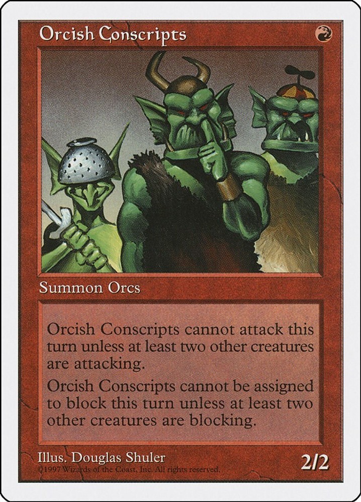 Orcish Conscripts # (LP) 5ED MTG