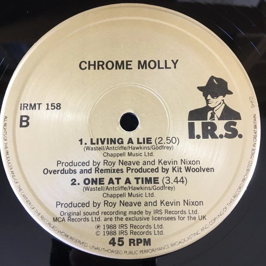 CHROME MOLLY 'THANX FOR THE ANGST' 12'' VINYL IRS RECORDS IRMT158 1988 UK FIRST - Image 4 of 4