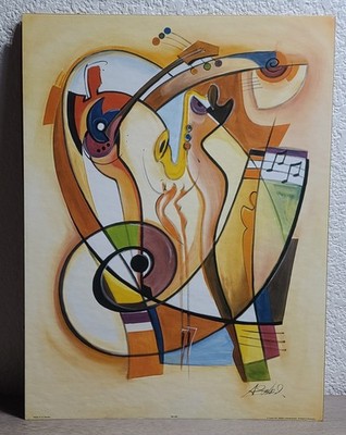 Alfred Gockel  Wild Party Party Animal  Abstract Jazz Print Unframed 