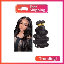 1B Body Wave Human Hair Bundles 16 18 20 Inch Unprocessed Brazilian Virgin Remy