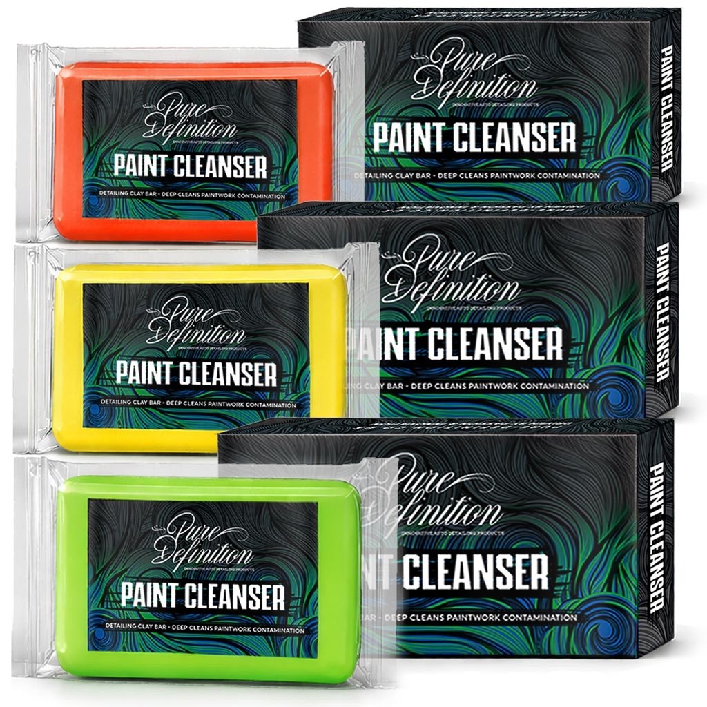Clay Bar Car Detailing Fine Medium Heavy Grade 3 x 100g Claybar Pure Definition