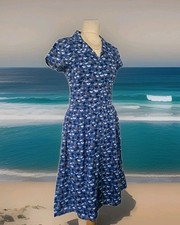 Vintage 1940s 1950s style Blue