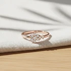 Floral Cluster Moissanite Ring 925 Sterling Silver Dainty Flower Engagement Ring